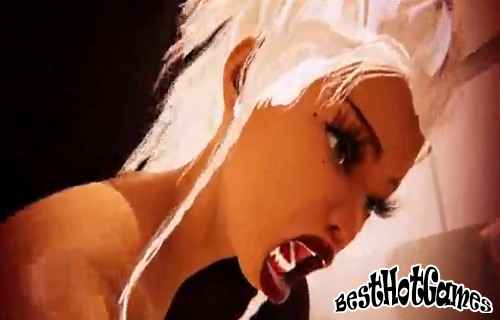 Busty blonde and two huge black cocks