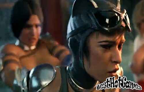 Futa神奇女侠乱搞猫女的阴部