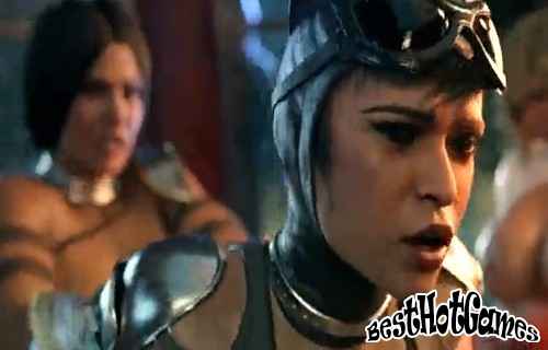 Futa Wonder Woman fucks pussy of a female cat