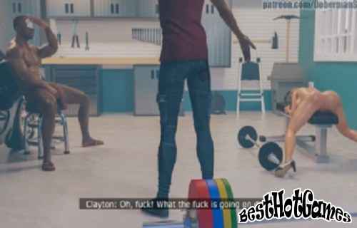 金髮女郎被兩個黑雞巴操