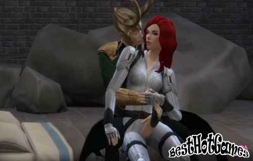 Black Widow has sex with Loki