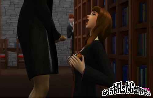 妙麗在榮恩面前與維克多克魯姆發生性關係 - 聖誕舞會有很多性愛