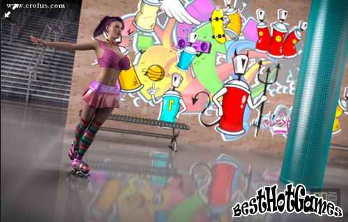 High socks and roller skates